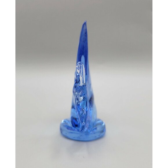 Art Glass Angel Fish Blue Figurine Paperweight Hand Blown Ocean Sea Life - Picture 2 of 11